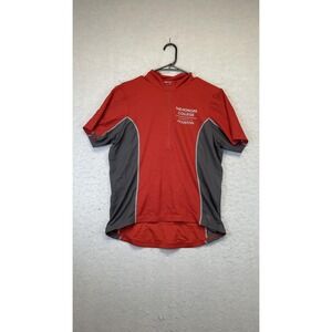 University of Houston Cycling‎ Shirt Jersey Mens Large Red Novara Quarter Zip